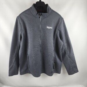 OGIO OG727 Grit Fleece Full Zip Jacket Gray Logo Inpro Size 3XL NWT
